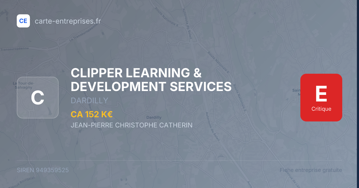 CLIPPER LEARNING & DEVELOPMENT SERVICES — 949359525 — fiche entreprise