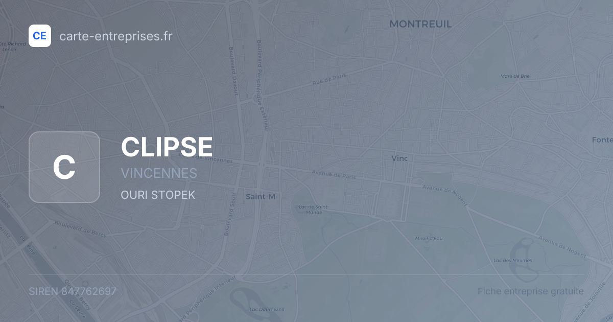 CLIPSE — 847762697 — fiche entreprise