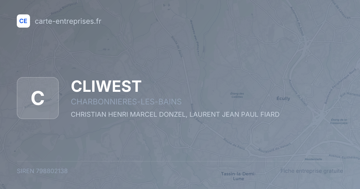 CLIWEST — 798802138 — fiche entreprise