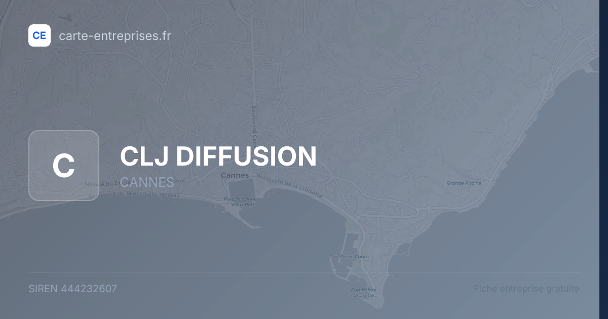 CLJ DIFFUSION — 444232607 — fiche entreprise