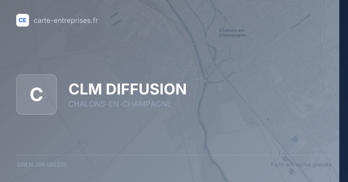 CLM DIFFUSION — 398480376 — fiche entreprise