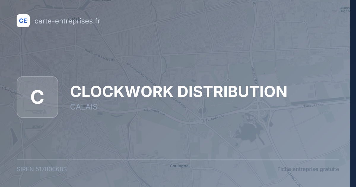 CLOCKWORK DISTRIBUTION — 517806683 — fiche entreprise