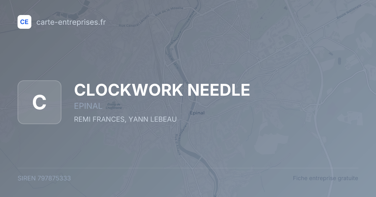 CLOCKWORK NEEDLE — 797875333 — fiche entreprise