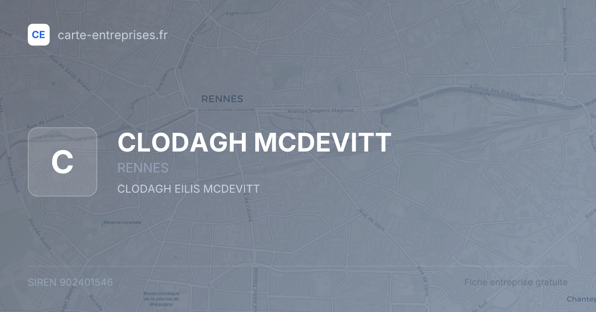 CLODAGH MCDEVITT — 902401546 — fiche entreprise