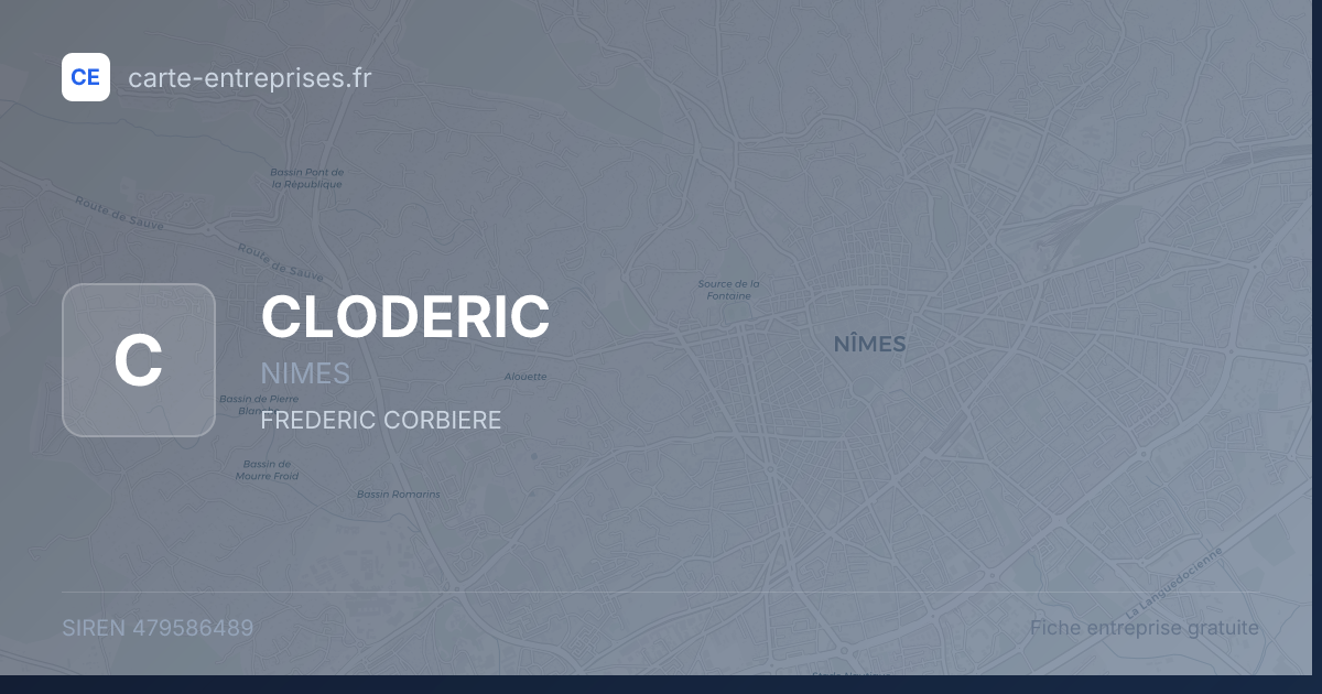 CLODERIC — 479586489 — fiche entreprise