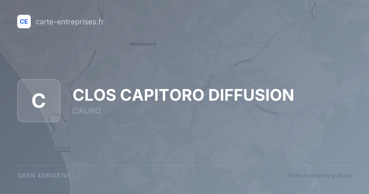 CLOS CAPITORO DIFFUSION — 439048745 — fiche entreprise