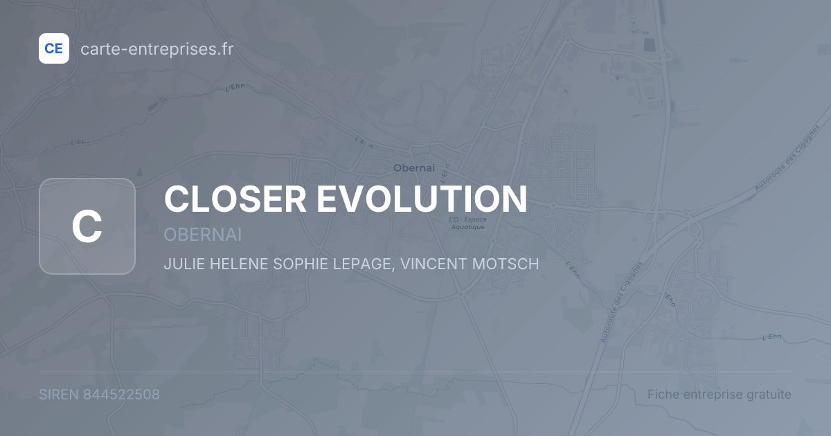 CLOSER EVOLUTION — 844522508 — fiche entreprise