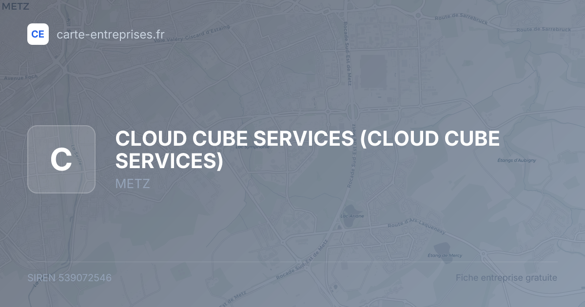 CLOUD CUBE SERVICES — 539072546 — fiche entreprise