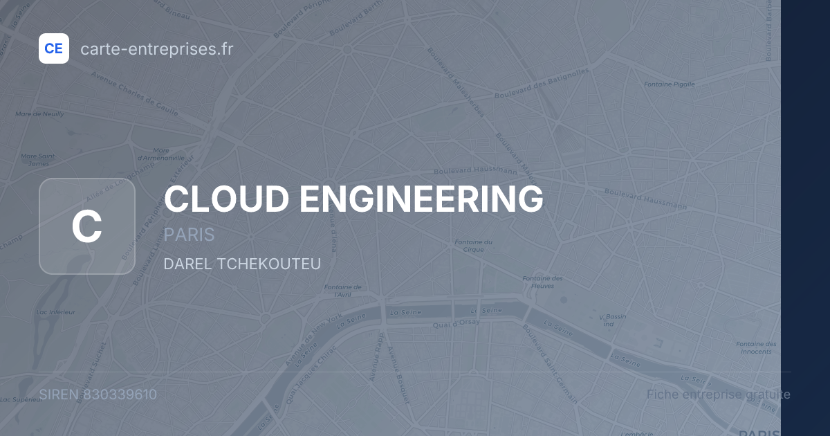 CLOUD ENGINEERING — 830339610 — fiche entreprise
