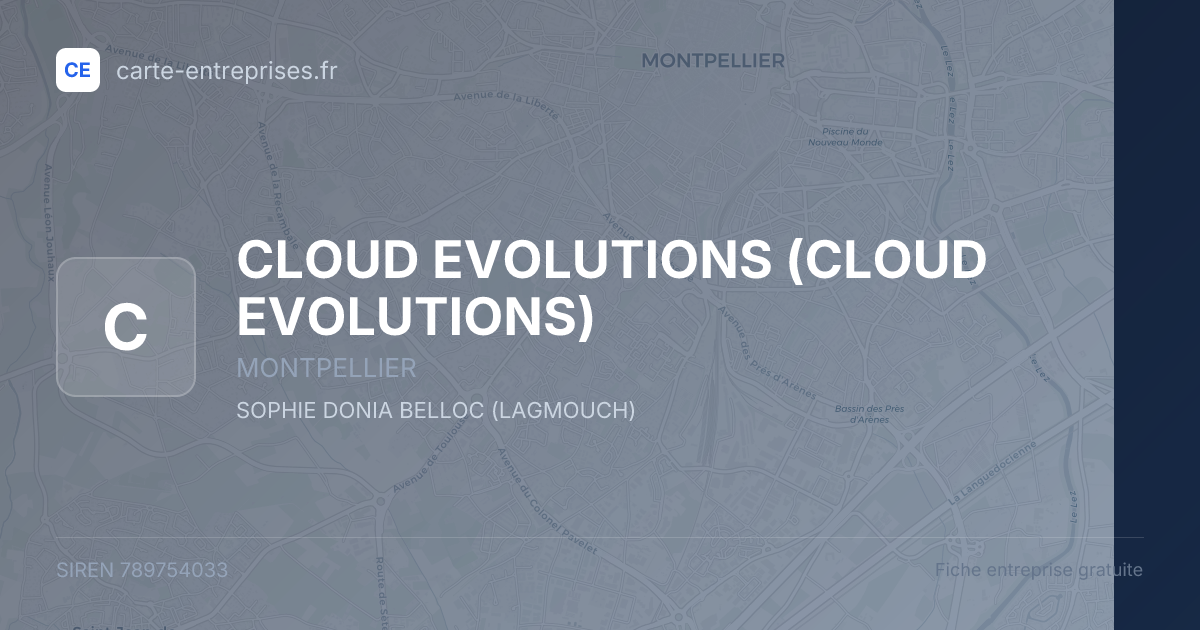 CLOUD EVOLUTIONS — 789754033 — fiche entreprise