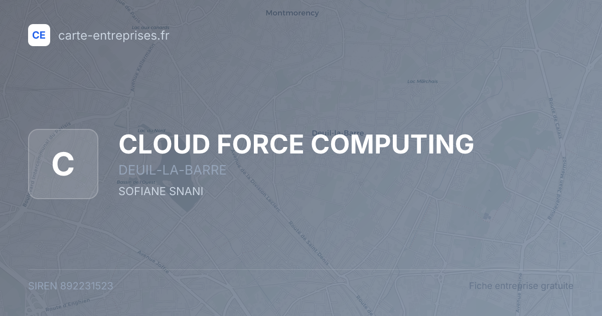 CLOUD FORCE COMPUTING — 892231523 — fiche entreprise