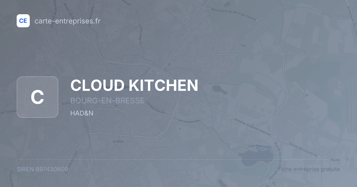 CLOUD KITCHEN — 897430609 — fiche entreprise
