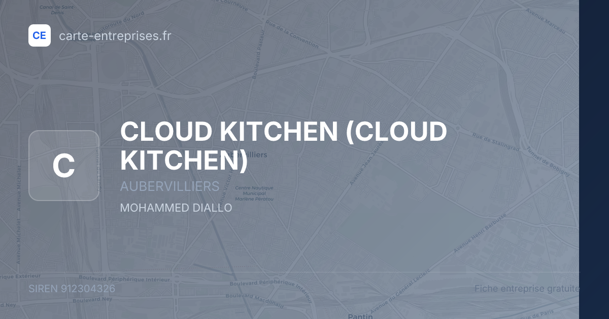 CLOUD KITCHEN — 912304326 — fiche entreprise