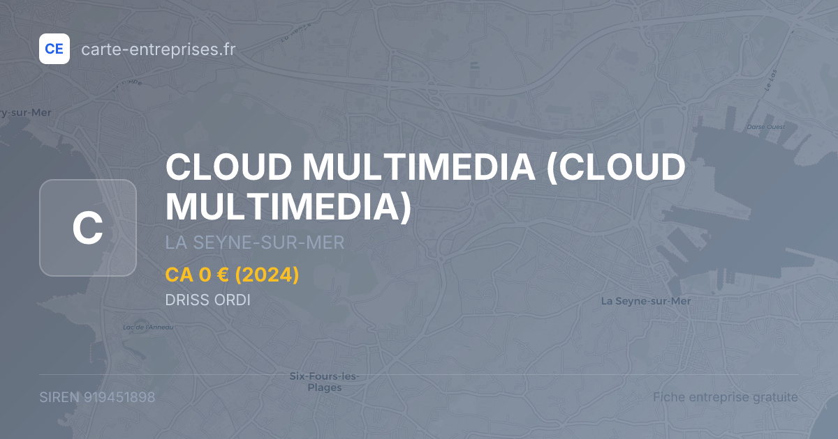 CLOUD MULTIMEDIA — 919451898 — fiche entreprise