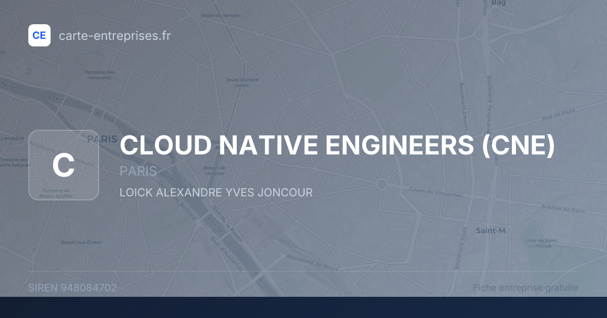 CLOUD NATIVE ENGINEERS (CNE) — 948084702 — fiche entreprise