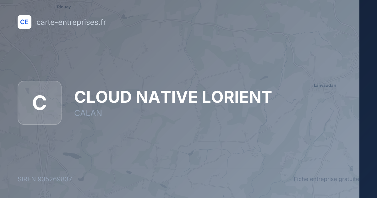 CLOUD NATIVE LORIENT — 935269837 — fiche entreprise