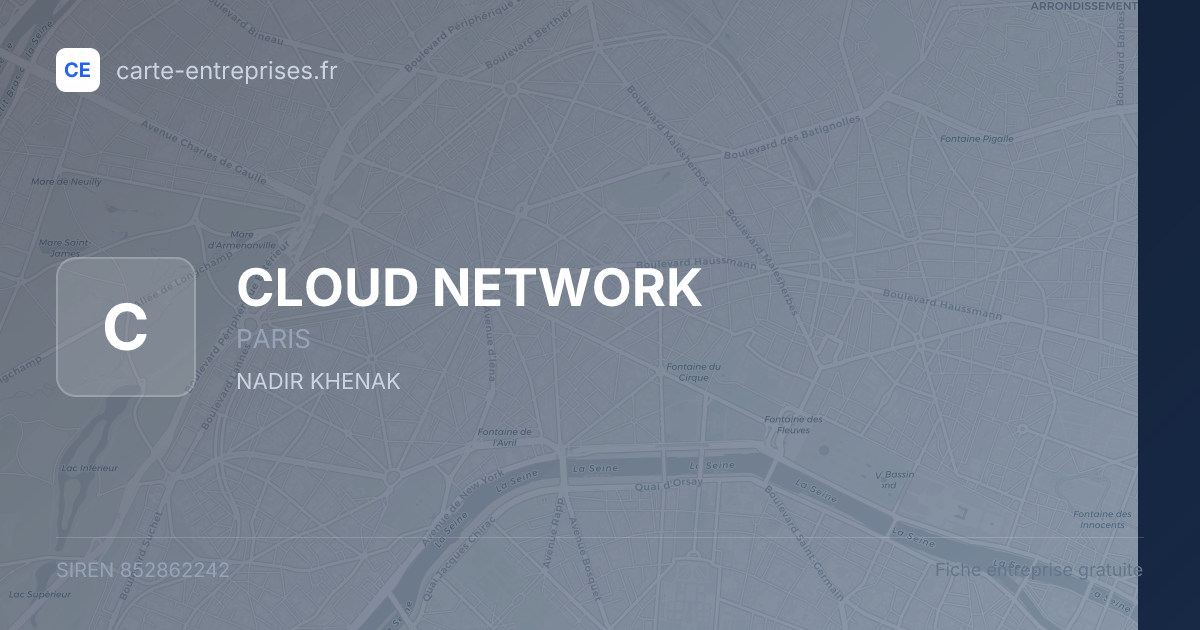CLOUD NETWORK — 852862242 — fiche entreprise