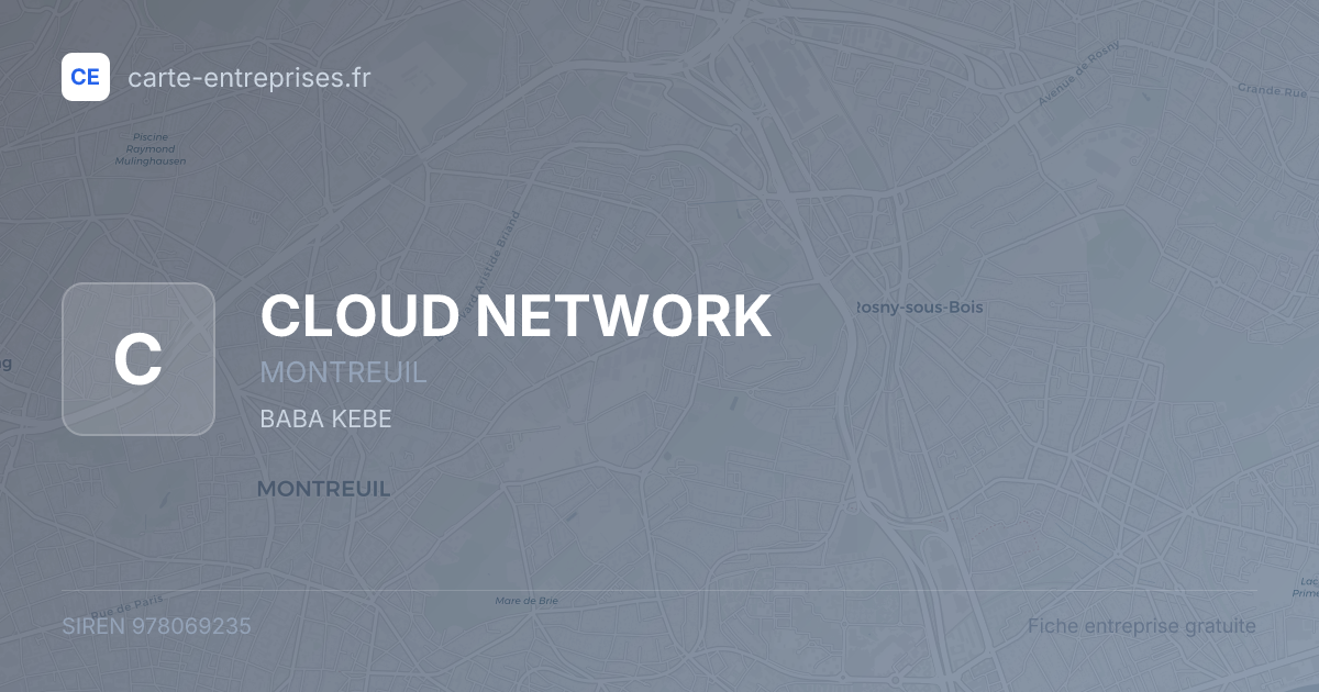 CLOUD NETWORK — 978069235 — fiche entreprise