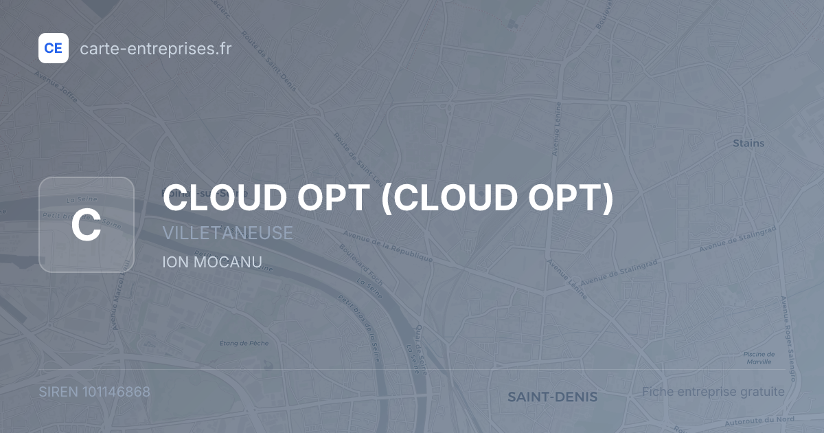 CLOUD OPT — 101146868 — fiche entreprise