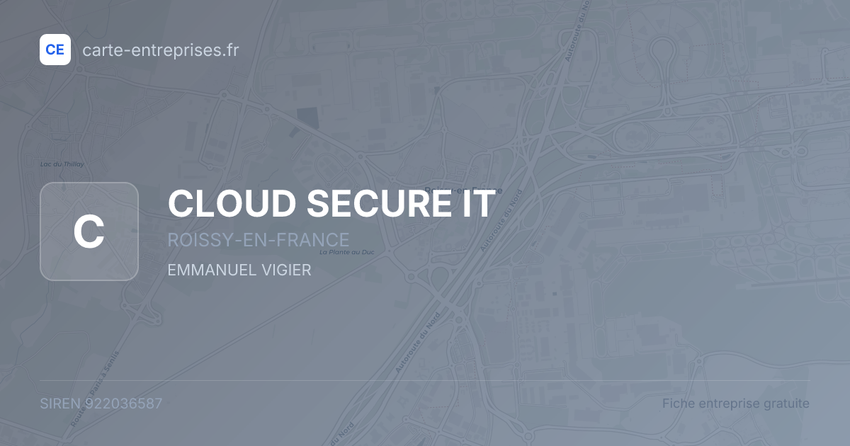 CLOUD SECURE IT — 922036587 — fiche entreprise