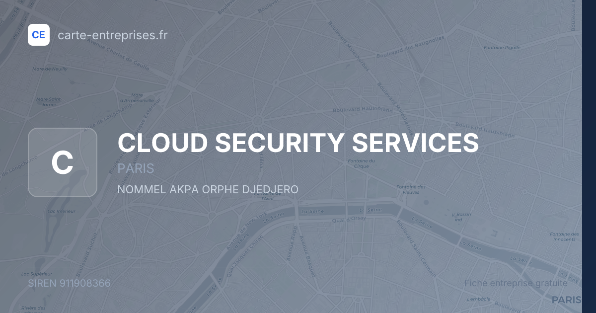 CLOUD SECURITY SERVICES — 911908366 — fiche entreprise