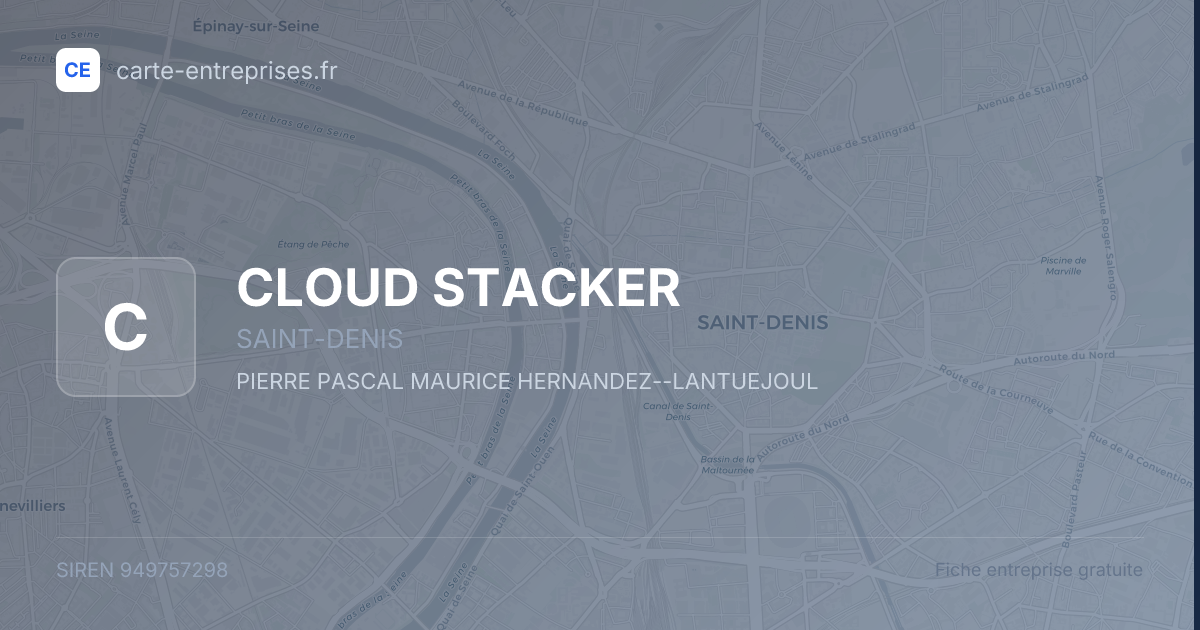 CLOUD STACKER — 949757298 — fiche entreprise