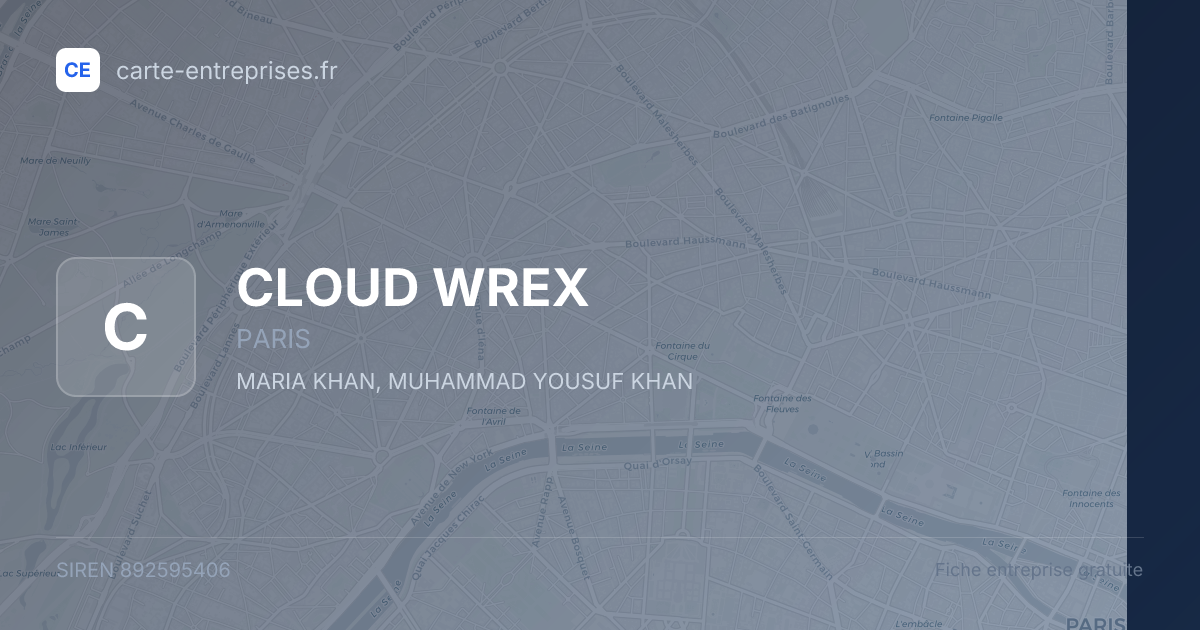 CLOUD WREX — 892595406 — fiche entreprise