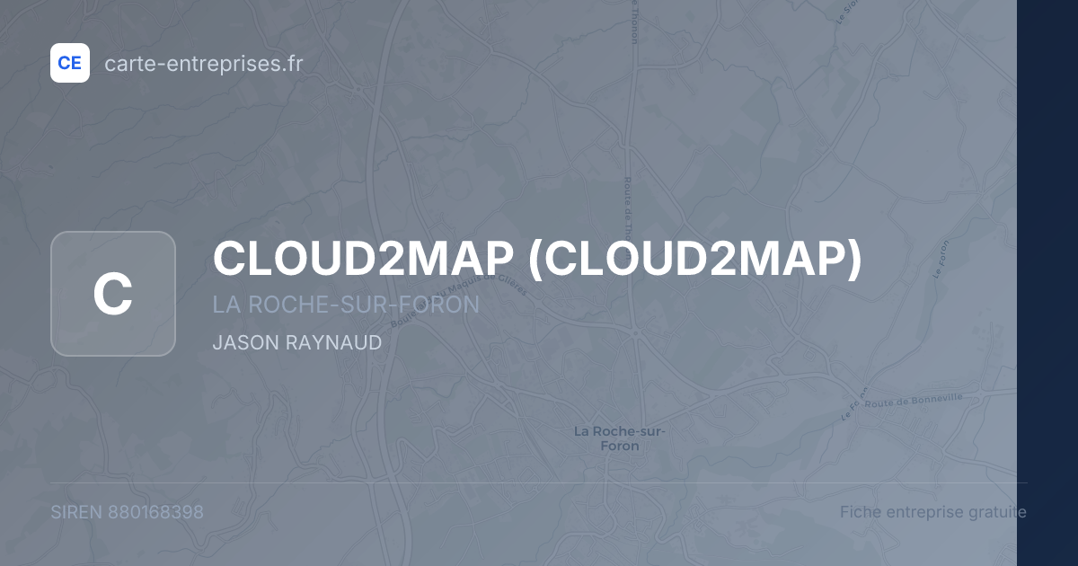 CLOUD2MAP — 880168398 — fiche entreprise