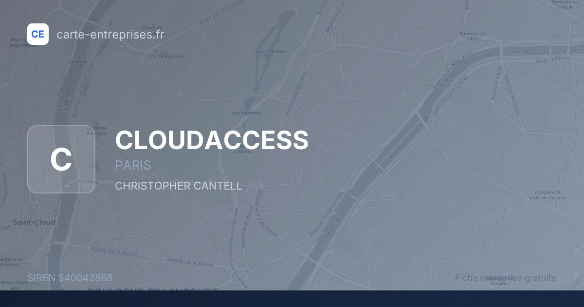 CLOUDACCESS — 540042868 — fiche entreprise