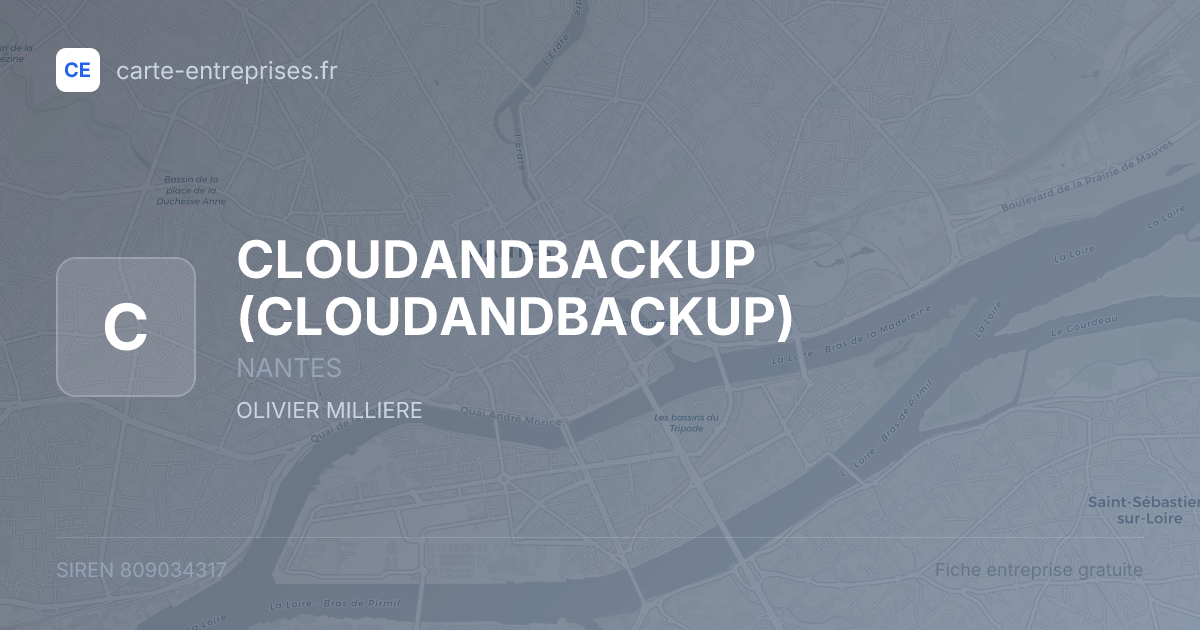 CLOUDANDBACKUP — 809034317 — fiche entreprise