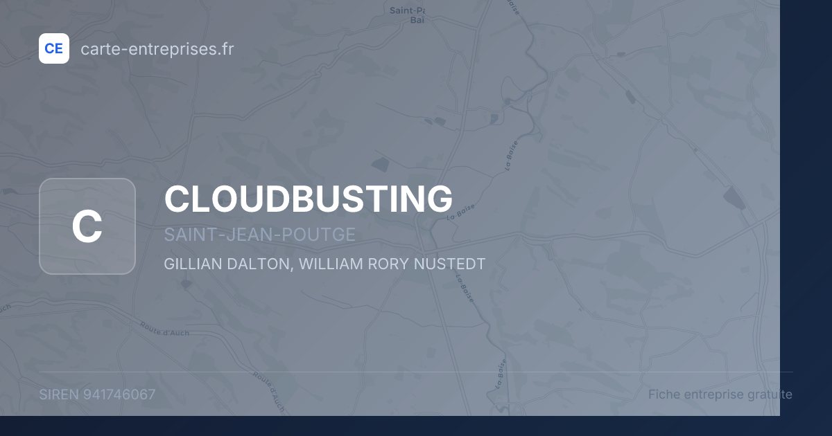 CLOUDBUSTING — 941746067 — fiche entreprise