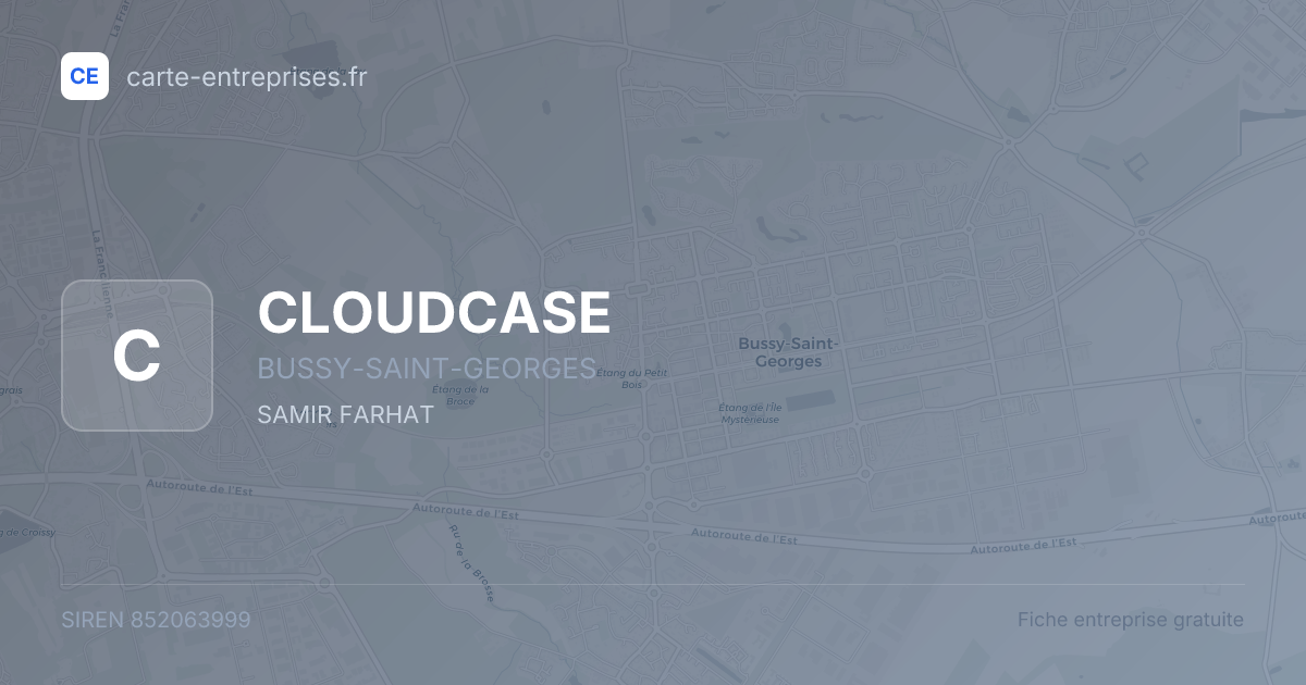 CLOUDCASE — 852063999 — fiche entreprise