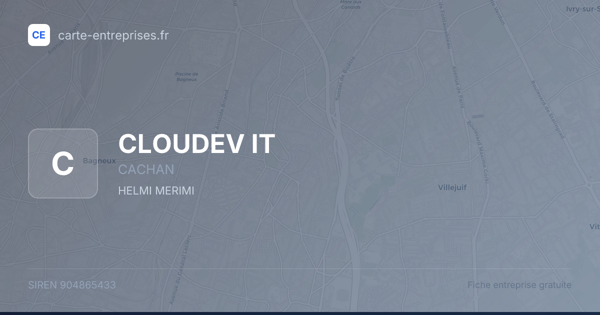 CLOUDEV IT — 904865433 — fiche entreprise