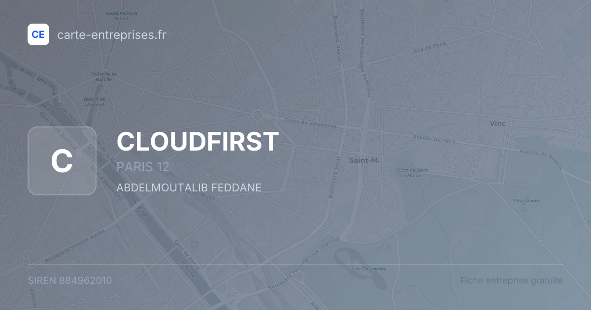 CLOUDFIRST — 884962010 — fiche entreprise