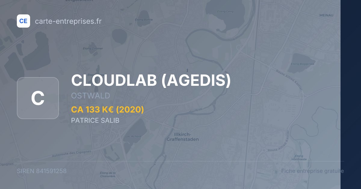 CLOUDLAB (AGEDIS) — 841591258 — fiche entreprise