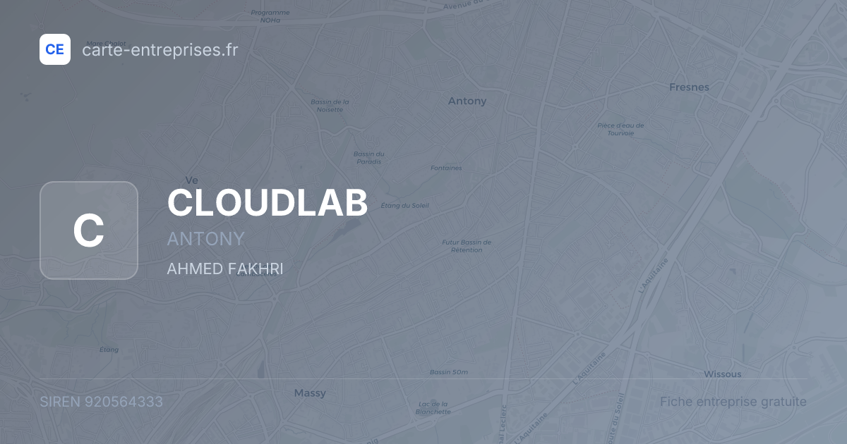 CLOUDLAB — 920564333 — fiche entreprise