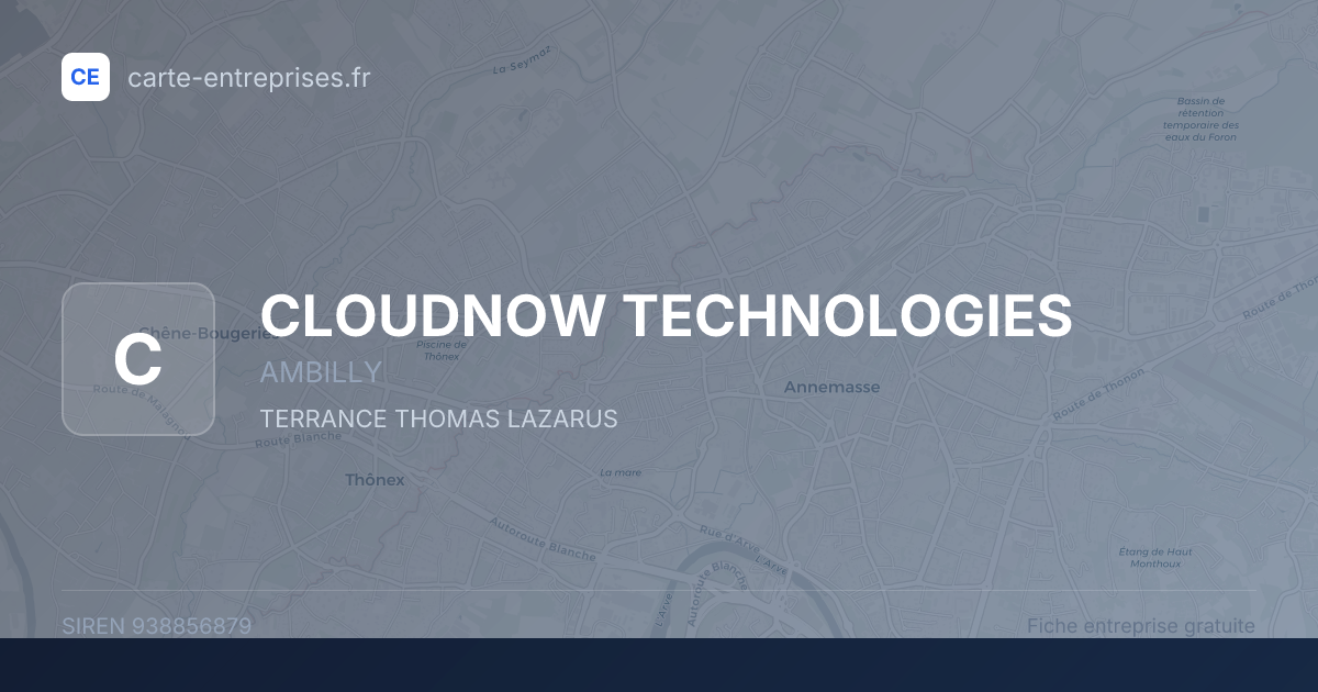 CLOUDNOW TECHNOLOGIES — 938856879 — fiche entreprise