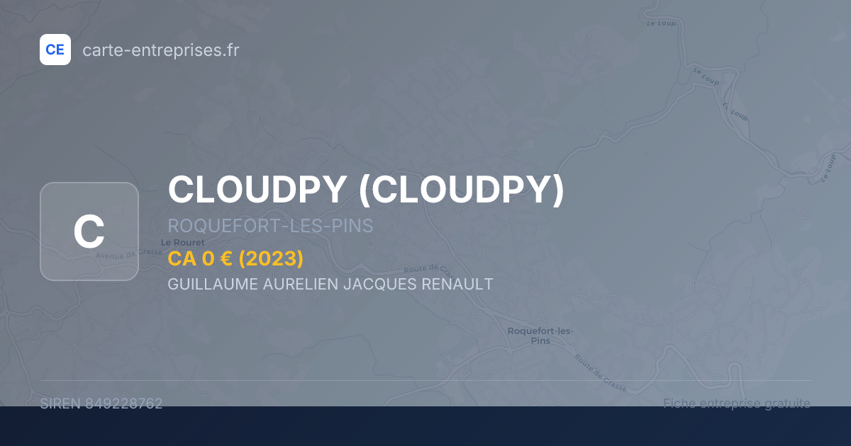CLOUDPY — 849228762 — fiche entreprise
