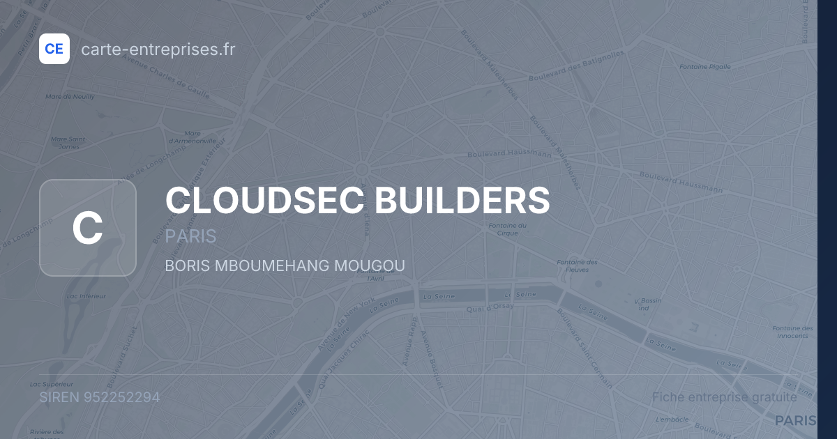 CLOUDSEC BUILDERS — 952252294 — fiche entreprise