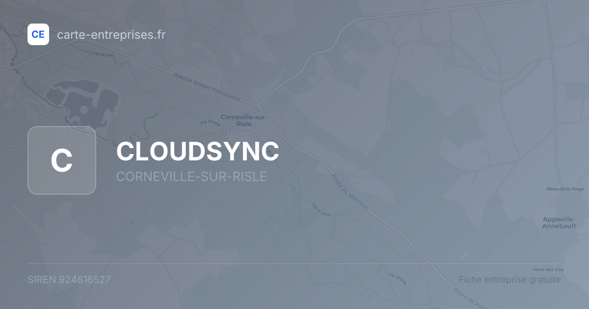 CLOUDSYNC — 924616527 — fiche entreprise
