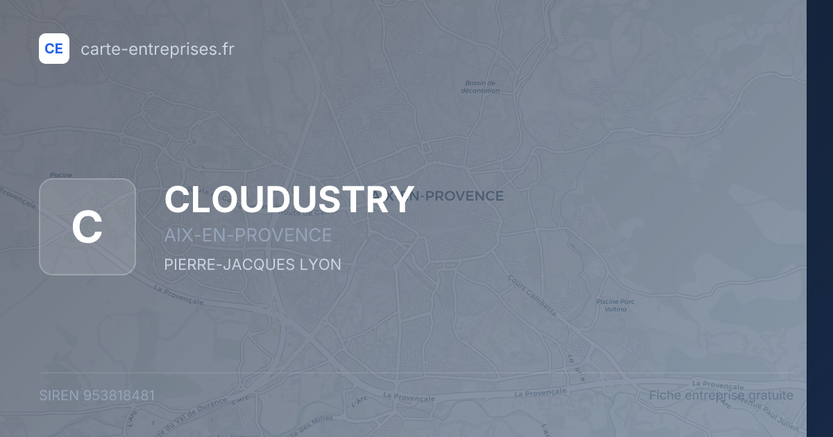 CLOUDUSTRY — 953818481 — fiche entreprise