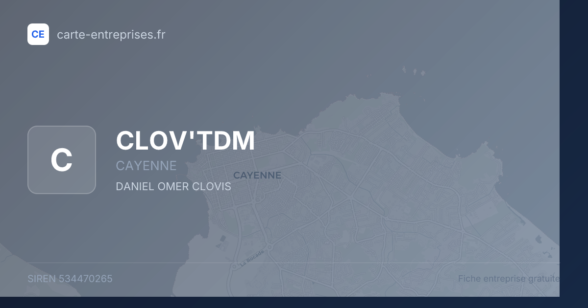 CLOV'TDM — 534470265 — fiche entreprise
