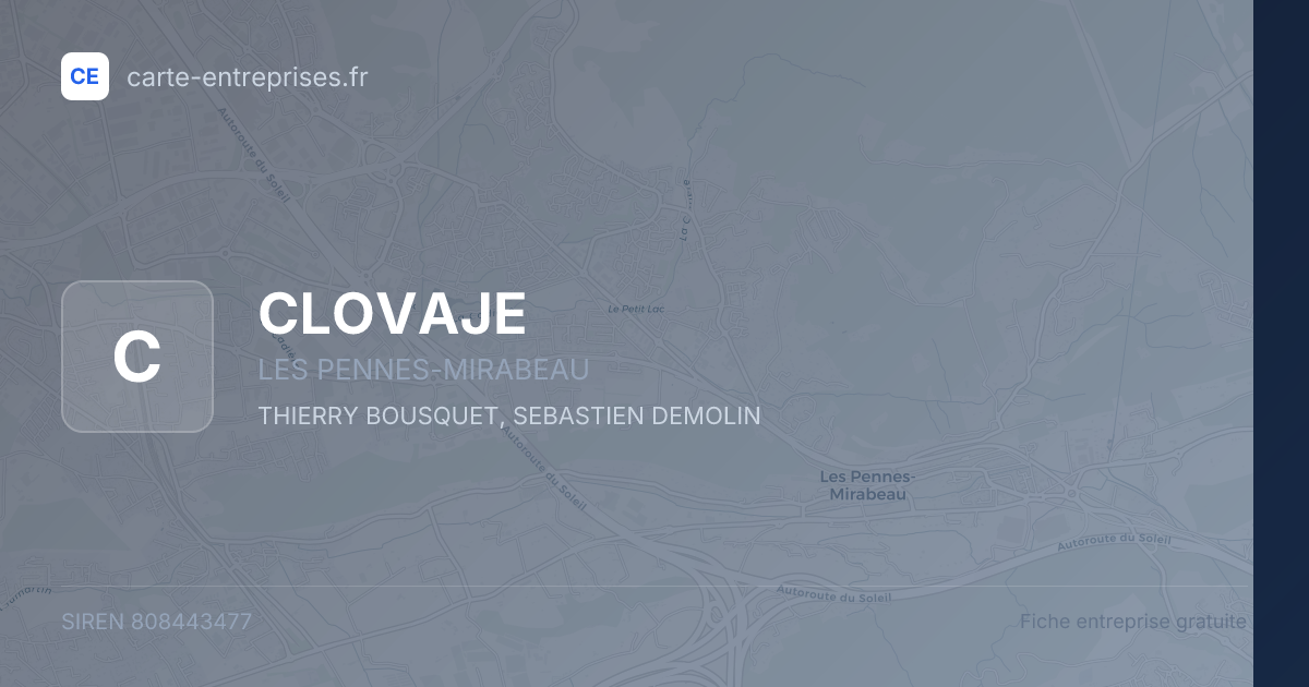 CLOVAJE — 808443477 — fiche entreprise