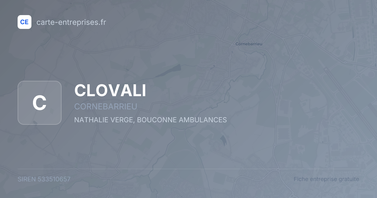 CLOVALI — 533510657 — fiche entreprise