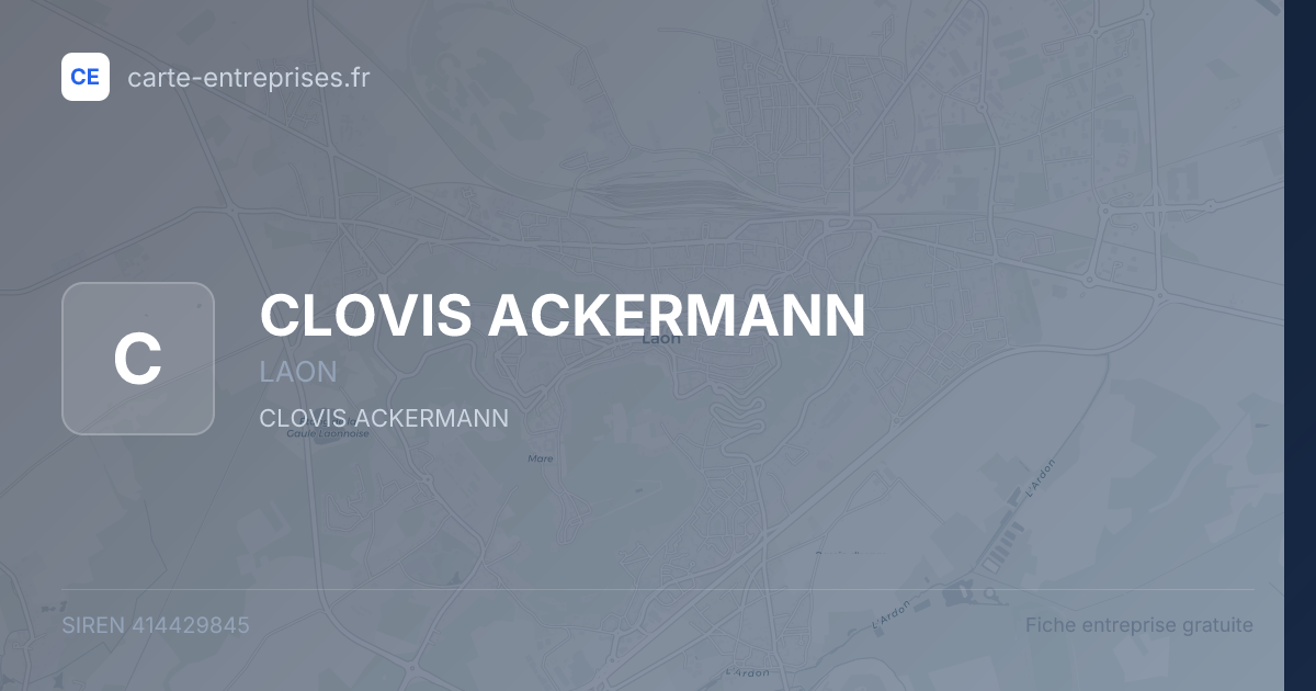 CLOVIS ACKERMANN — 414429845 — fiche entreprise