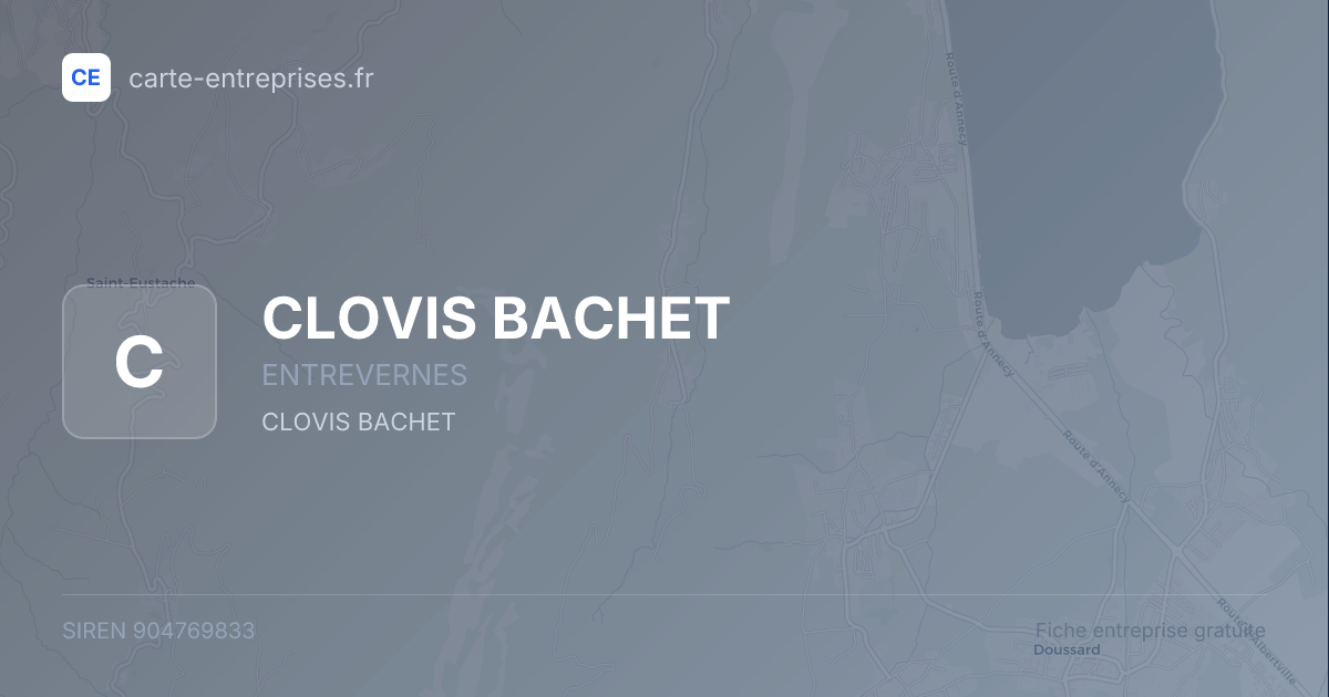 CLOVIS BACHET — 904769833 — fiche entreprise