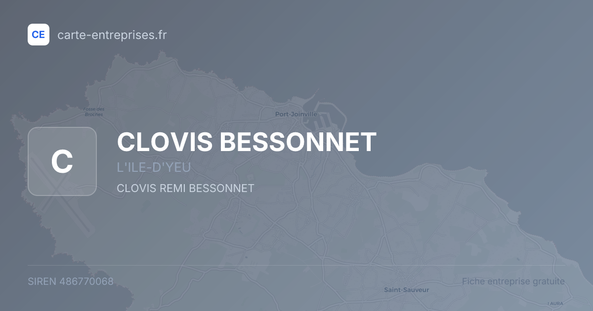 CLOVIS BESSONNET — 486770068 — fiche entreprise
