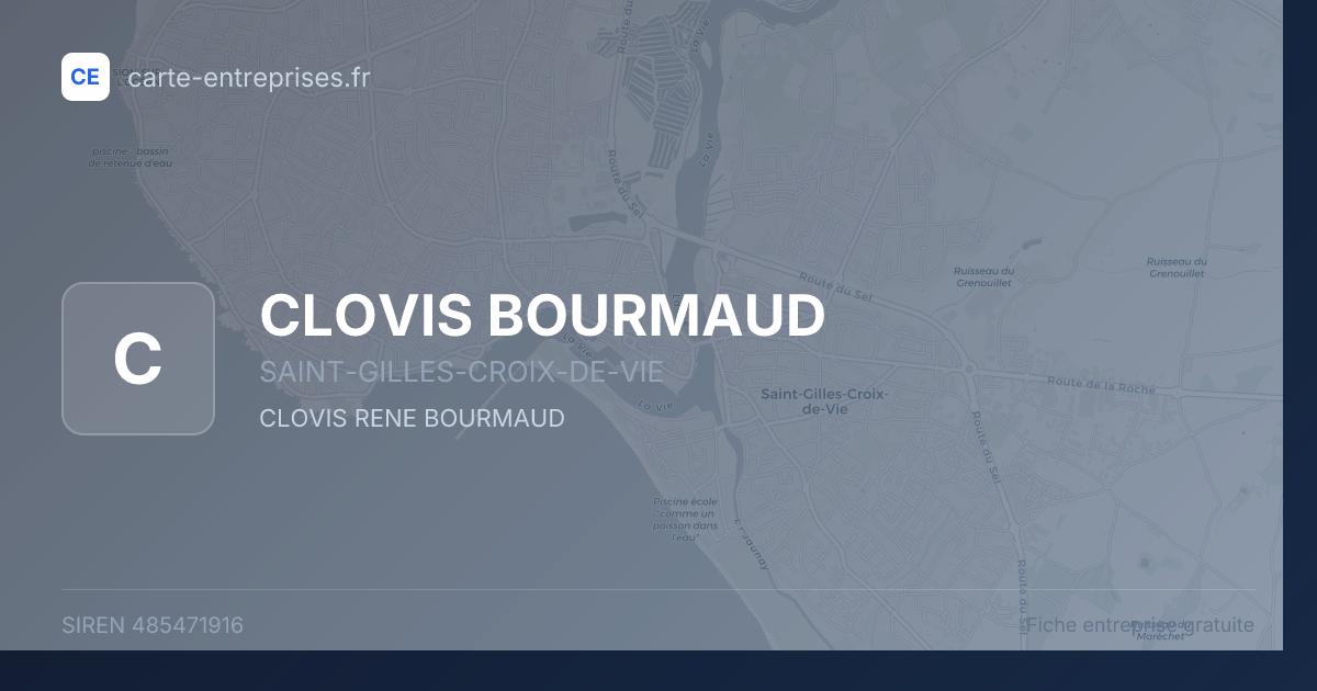 CLOVIS BOURMAUD — 485471916 — fiche entreprise
