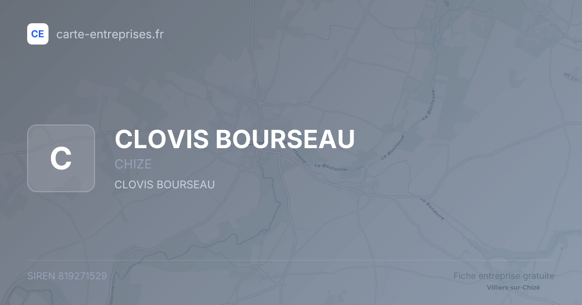 CLOVIS BOURSEAU — 819271529 — fiche entreprise