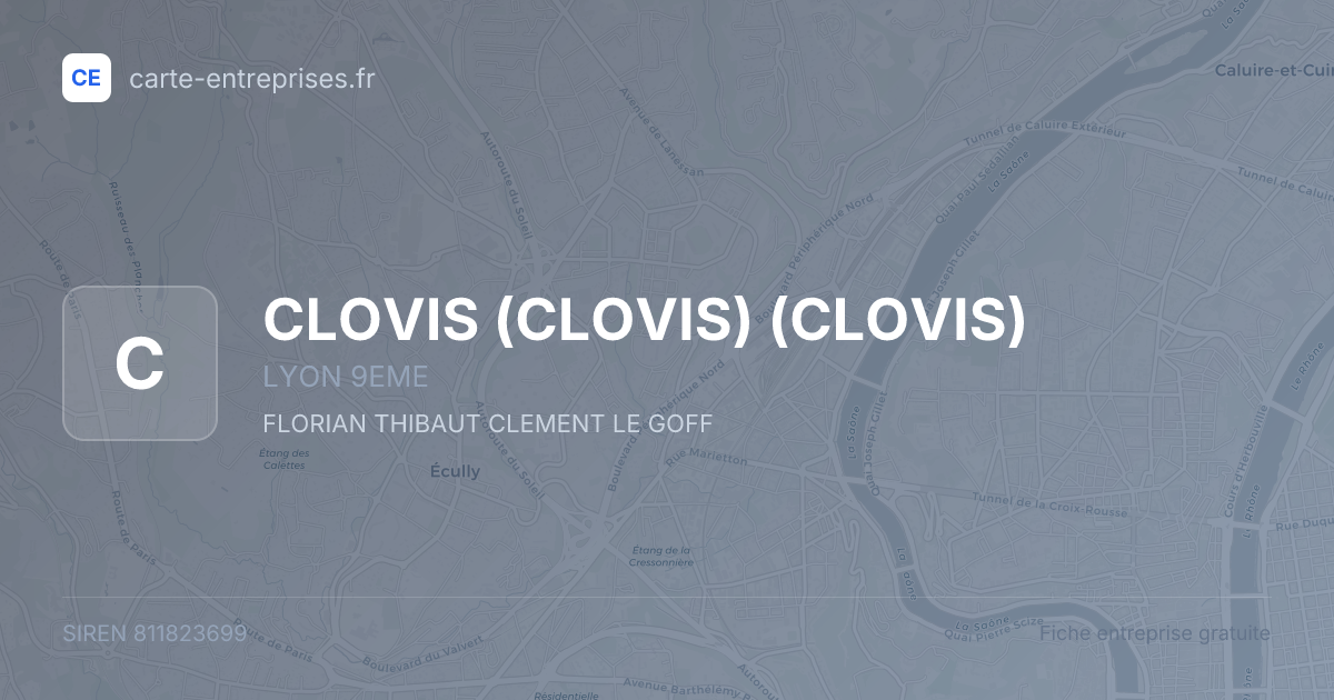 CLOVIS (CLOVIS) (CLOVIS) — 811823699 — fiche entreprise